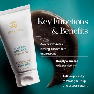 Foto 4 | Foto 4 | Exfoliante Facial Hylunia Con Semillas De Uva Y Arcilla Bentonita 150 Ml - Venta Internacional.