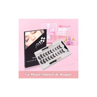 Foto 6 | Foto 6 | Set De Pestañas Magnéticas Con Delineador De Ojos Y Pinzas 20 Pares - Venta Internacional.