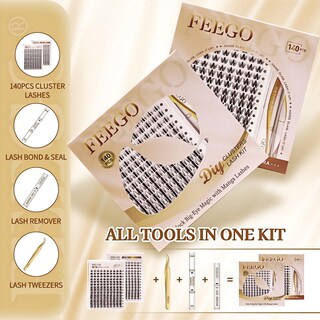 Foto 5 | Foto 5 | Kit De Extensión De Pestañas Feego Natural  168 Unidades  Racimos De Pestañas Tenues - Venta Internacional.