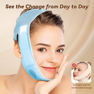 Foto 7 | Foto 7 | Mascarilla Para Mentón Jusron V-line Con Correa Facial De Silicona Color Azul Claro - Venta Internacional.