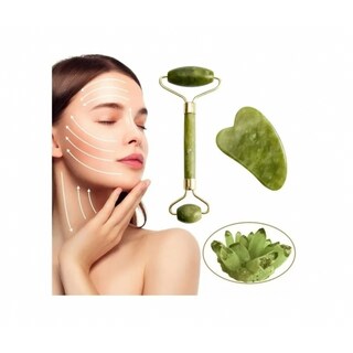 Foto 4 | Foto 4 | Rodillo De Masaje De Jade Con Piedra Gua Sha Para Tratamiento Linfático Facial - Venta Internacional.