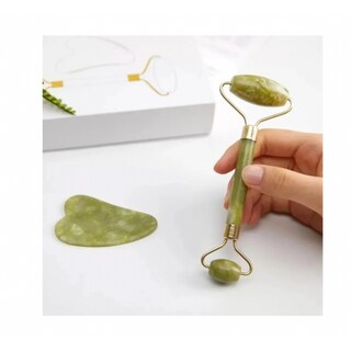 Foto 5 | Foto 5 | Rodillo De Masaje De Jade Con Piedra Gua Sha Para Tratamiento Linfático Facial - Venta Internacional.