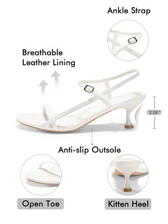 Foto 4 | Foto 4 | Sandals Coutgo Para Mujer Tacón Bajo Tacón Bajo Tacón Bajo Con Tiras Color Blanco - Venta Internacional.