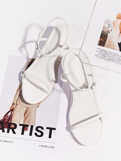 Foto 5 | Foto 5 | Sandals Coutgo Para Mujer  Tacón Bajo  Tacón Bajo  Tacón Bajo  Con Tiras  Color Blanco - Venta Internacional.
