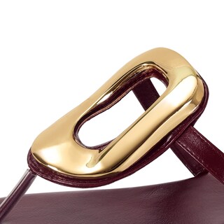 Foto 2 | Foto 2 | Sandalias Tipo Tanga Wnshonzy Para Mujer Planas Color Burdeos - Venta Internacional.