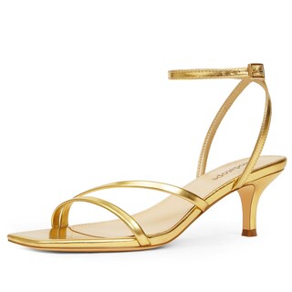Foto 1 | Foto 1 | Sandalias Con Tacón De Gatito Modatope Gold Para Mujer Talla 9 - Venta Internacional.