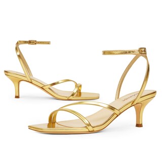 Foto 2 | Foto 2 | Sandalias Con Tacón De Gatito Modatope Gold Para Mujer Talla 9 - Venta Internacional.