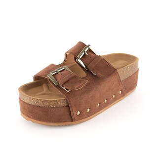 Foto 1 | Foto 1 | Sandalias Con Plataforma Heelchic Para Mujer Con Cuñas Gruesas Color Marrón 9.5 - Venta Internacional.