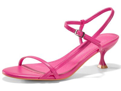 Foto 1 | Foto 1 | Sandals Coutgo Para Mujer Tacón De Gatito Puntera Abierta Rosa Intenso - Venta Internacional.