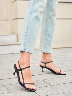 Foto 3 | Foto 3 | Sandals Coutgo Para Mujer Tacón Bajo Tacón Bajo Tacón Bajo Con Tiras Color Negro - Venta Internacional.