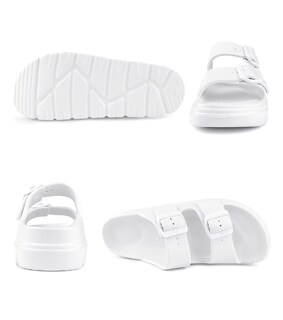 Foto 2 | Foto 2 | Sandalias Con Plataforma Haifago Para Mujer Blancas Con Soporte Para El Arco - Venta Internacional.