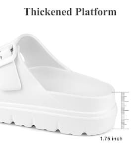 Foto 4 | Foto 4 | Sandalias Con Plataforma Haifago Para Mujer Blancas Con Soporte Para El Arco - Venta Internacional.