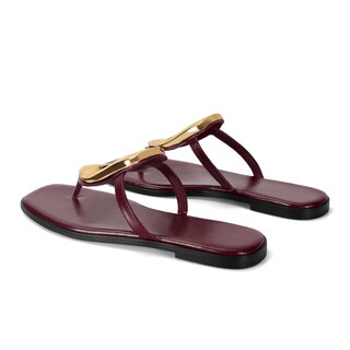 Foto 4 | Foto 4 | Sandalias Tipo Tanga Wnshonzy Para Mujer  Planas  Color Burdeos - Venta Internacional.