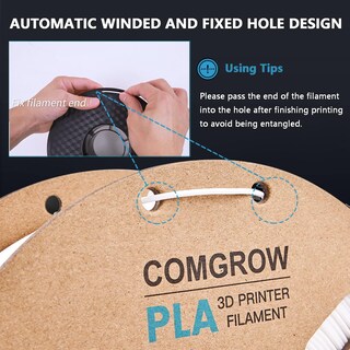Foto 3 | Foto 3 | Filamento Para Impresora 3d Comgrow Pla De 1 75 Mm Bobina De 1 Kg Blanco - Venta Internacional.