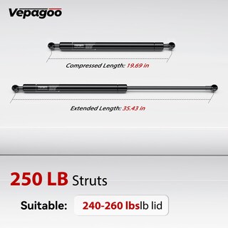 Foto 2 | Foto 2 | Tapa Resistente Gas Strut Vepagoo 1112n De 35 Cm Para Funda Tonneau - Venta Internacional.