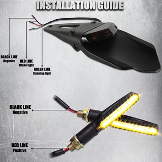 Foto 4 | Foto 4 | Guardabarros Trasero Con Luz Trasera Led Y Lámpara De Freno Para Motocicleta - Venta Internacional.