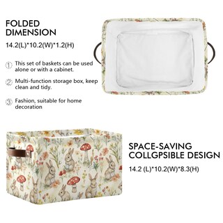 Foto 3 | Foto 3 | Cesta De Almacenamiento Rectangular Bzocm Con Forma De Hongo De Pascua - Venta Internacional.