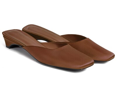 Foto 1 | Foto 1 | Zapatos Coutgo Mules Para Mujer Tacón Bajo De Gatito Punta Cuadrada Café - Venta Internacional.