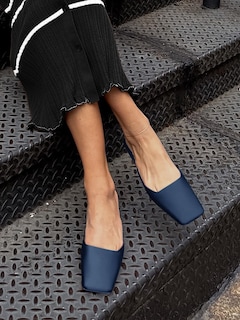 Foto 2 | Foto 2 | Zapatos Coutgo Mules Para Mujer Tacón Bajo De Gatito Azul Marino - Venta Internacional.