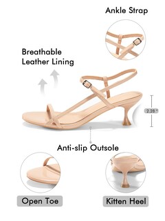 Foto 4 | Foto 4 | Sandals Coutgo Para Mujer Tacón Bajo Tacón Bajo Color Nude 8.5 - Venta Internacional.