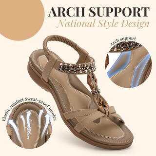 Foto 3 | Foto 3 | Sandalias Planas Littleplum Arch Support Dressy Para Mujer - Venta Internacional.