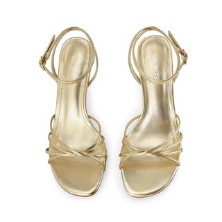 Foto 3 | Foto 3 | Sandalias De Tacón Wetkiss Con Tiras Doradas Para Mujer Con Tacón De Gatito - Venta Internacional.