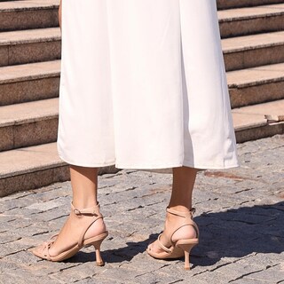 Foto 7 | Foto 7 | Sandalias Con Tacón Wetkiss Nude Kitten Heels Para Mujer Talla 7 - Venta Internacional.