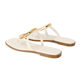 Foto 4 | Foto 4 | Sandalias Tipo Tanga Wnshonzy Para Mujer Planas De Piel Blanca - Venta Internacional.