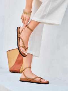 Foto 3 | Foto 3 | Sandalias Planas Coutgo Con Correa De Tobillo Con Tiras Para Mujer - Venta Internacional.