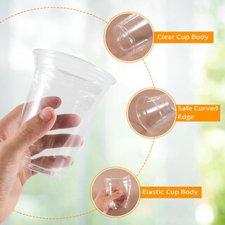 Foto 4 | Foto 4 | Vasos De Plástico Wuhuixoz 350 Ml 300 Unidades Transparentes Desechables - Venta Internacional.