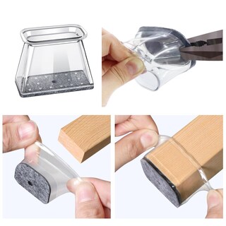 Foto 6 | Foto 6 | Protectores De Suelo Y Patas De Silla Bumaco  Rectangulares  Transparentes  40 Unidades - Venta Internacional.