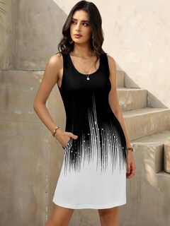 Foto 4 | Foto 4 | Vestido De Verano Luxveer 2025 Con Estampado Floral Bohemio Para Mujer Y Bolsillos - Venta Internacional.