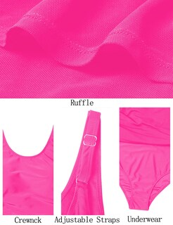 Foto 5 | Foto 5 | Vestido De Baño Vimpunec Para Mujer Con Control De Barriga Color Rosa Intenso Talla M - Venta Internacional.