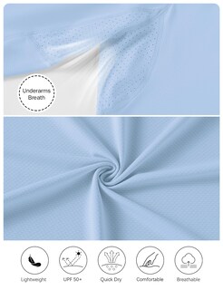 Foto 5 | Foto 5 | Camisa Solar Luyaa De Manga Larga Para Mujer Upf 50+ Azul - Venta Internacional.