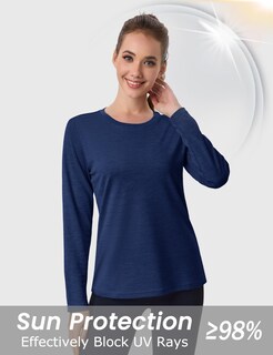 Foto 3 | Foto 3 | Camiseta Magcomsen Spf 50+ De Protección Solar Para Mujer Azul Oscuro S - Venta Internacional.