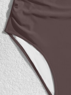 Foto 6 | Foto 6 | Traje De Baño De Una Pieza Para Mujer Con Volantes Control De Barriga Café Color Café - Venta Internacional.
