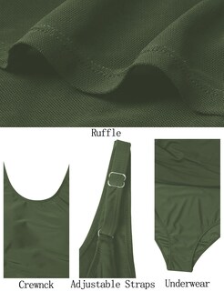 Foto 5 | Foto 5 | Traje De Baño Vimpunec Para Mujer Con Control De Barriga Color Verde S - Venta Internacional.