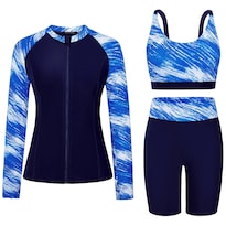 Traje De Baño Arolina De 3 Piezas Con Protección Contra Erupciones Cutáneas Para Mujer Cobertura Total - Venta Internacional.