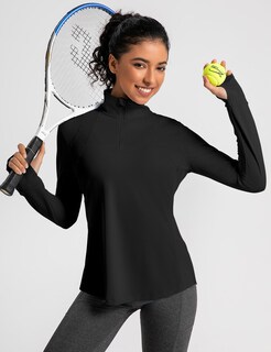 Foto 3 | Foto 3 | Camiseta Ieccp Workout Para Mujer Protección Solar Con Cierre 1/4 Negra - Venta Internacional.
