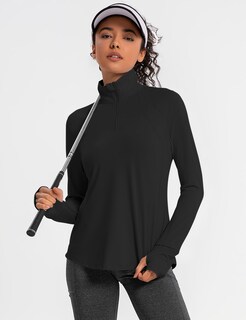Foto 4 | Foto 4 | Camiseta Ieccp Workout Para Mujer Protección Solar Con Cierre 1/4 Negra - Venta Internacional.