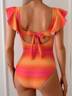 Foto 3 | Foto 3 | Traje De Baño De Una Pieza Para Mujer Con Control De Barriga Y Volantes Para Adelgazar - Venta Internacional.