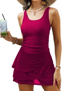 Foto 1 | Foto 1 | Traje De Baño De Una Pieza Vimpunec Para Mujer Color Rojo Talla M - Venta Internacional.