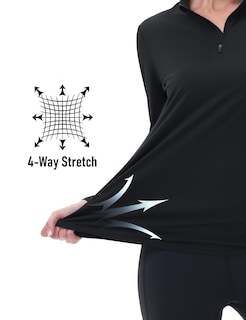 Foto 4 | Foto 4 | Camisa Magcomsen Con Protección Uv Para Mujer Negra Talla M - Venta Internacional.