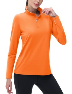 Foto 1 | Foto 1 | Camisa Tipo Jersey Magcomsen Naranja Neón Upf 50+ Para Mujer - Venta Internacional.