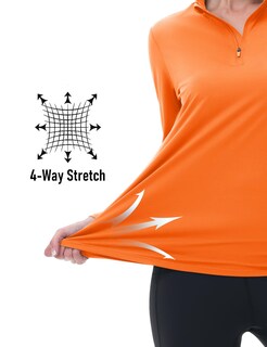 Foto 4 | Foto 4 | Camisa Tipo Jersey Magcomsen Naranja Neón Upf 50+ Para Mujer - Venta Internacional.