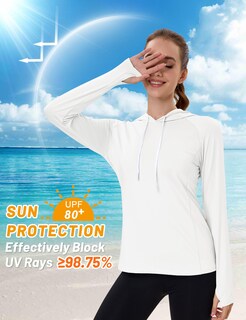 Foto 2 | Foto 2 | Camisa Magcomsen Spf Para Mujer Manga Larga Rashguard Color Blanco - Venta Internacional.