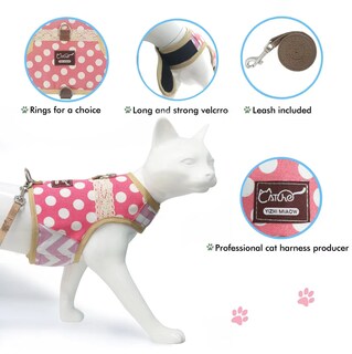 Foto 3 | Foto 3 | Set De Arnés Y Correa Para Gatos Yizhi Miaow Ajustable Con Lunares - Venta Internacional.
