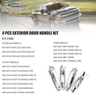 Foto 2 | Foto 2 | Manilla De Puerta Exterior Nakuuly Chrome 4 Piezas Para Cadillac Chevy - Venta Internacional.