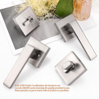 Foto 7 | Foto 7 | Palanca De Puerta Con Cerrojo Probrico De Níquel Cepillado 1 Paquete - Venta Internacional.