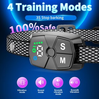 Foto 6 | Foto 6 | Collar Antiladridos Jeatone Para Perros Con 7 Puntos De Sensibilidad Ajustables Color Negro - Venta Internacional.